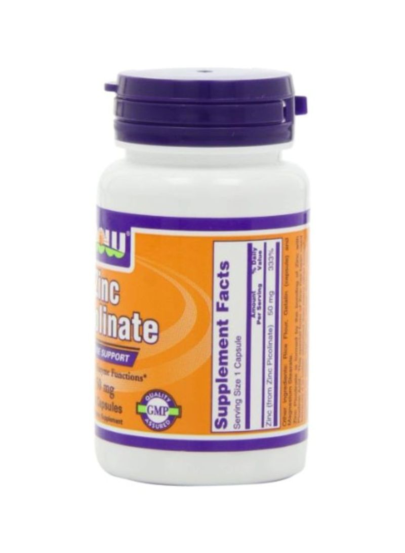 ناو فودز Pack Of 3 Zinc Picolinate 50 mg Dietary Supplement - 60 Capsules - Image 2