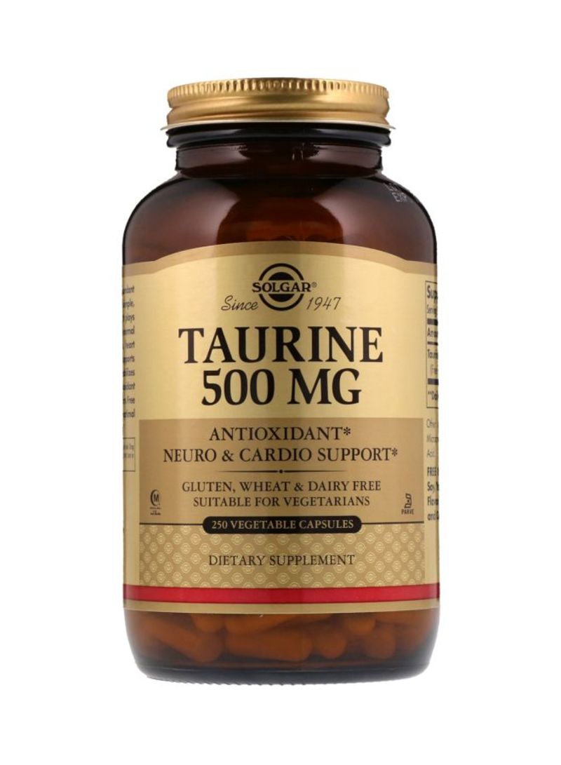 Solgar Taurine 500 mg - 250 Vegetable Capsules