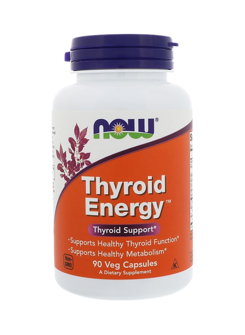 Now Foods Thyroid Energy Dietary Supplement  - 90 Veg Capsules - Image 1