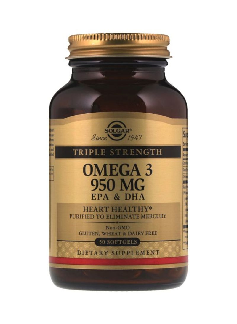 Triple Strength Omega-3 950 mg Dietary Supplement - 50 Softgels