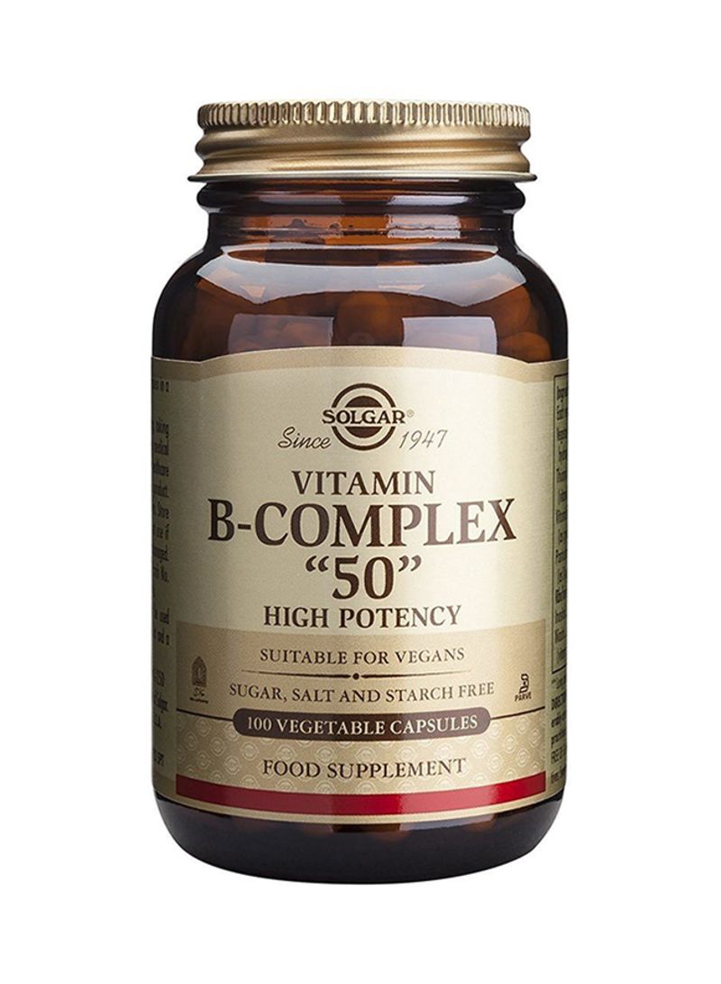 Solgar Vitamin B-Complex '50' High Potency Food Supplement - 100 Capsules - Image 1