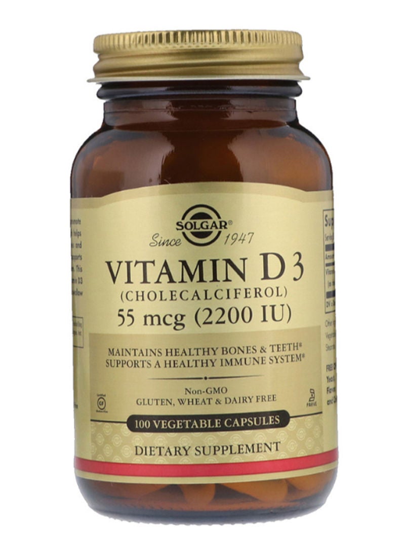 Solgar Vitamin D3 55 mcg 2200IU - 100 Capsules
