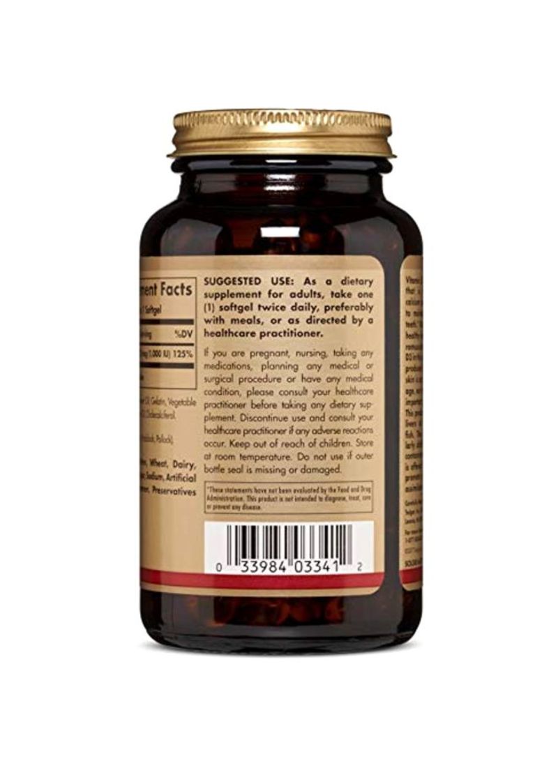 Solgar Vitamin D3 25 mcg 1000 IU - 250 Softgels - Image 3