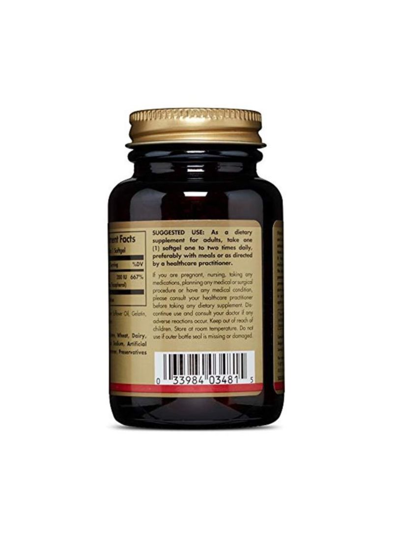 Solgar Natural Source Vitamin E Dietary Supplement 200 IU - 100 Capsules - Image 3