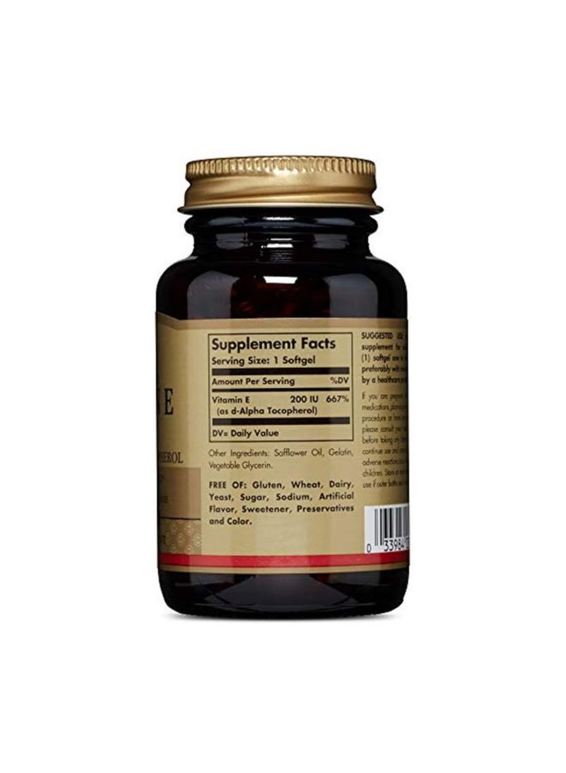 Solgar Natural Source Vitamin E Dietary Supplement 200 IU - 100 Capsules - Image 2