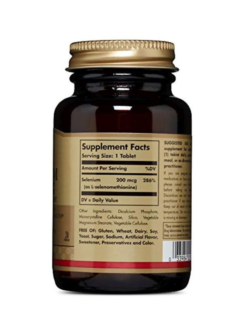 Solgar Yeast Free Selenium Dietary Supplement 200 mcg - 250 Tablets - Image 2