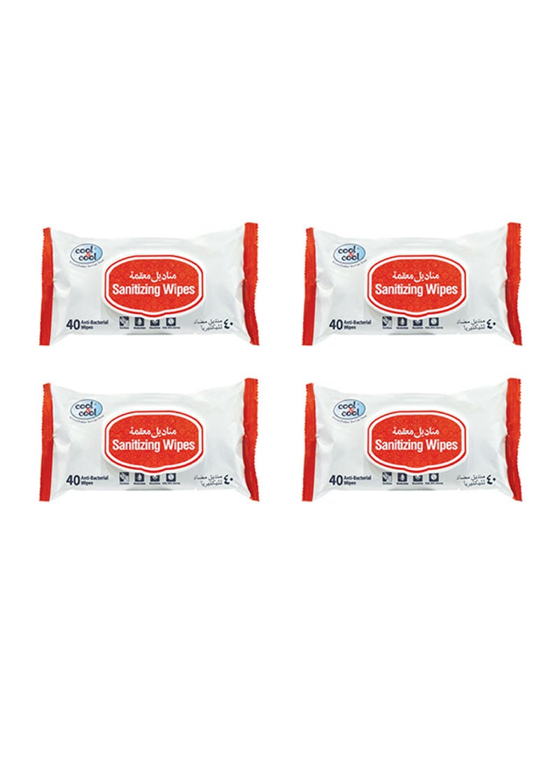 كول اند كول مناديل معقمة - 40 قطعة، 4 قطع