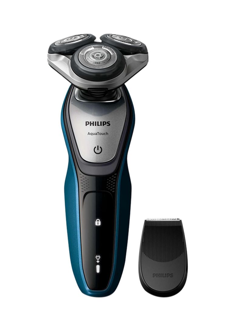 Philips AquaTouch Wet And Dry Electric Shaver Black/Blue  - Image 1
