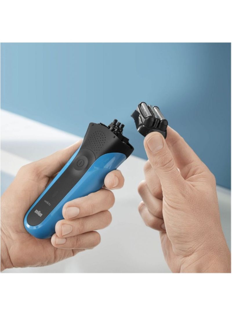 براون آلة حلاقة كهربائية قابلة لإعادة الشحن أسود/أزرق - Image 2