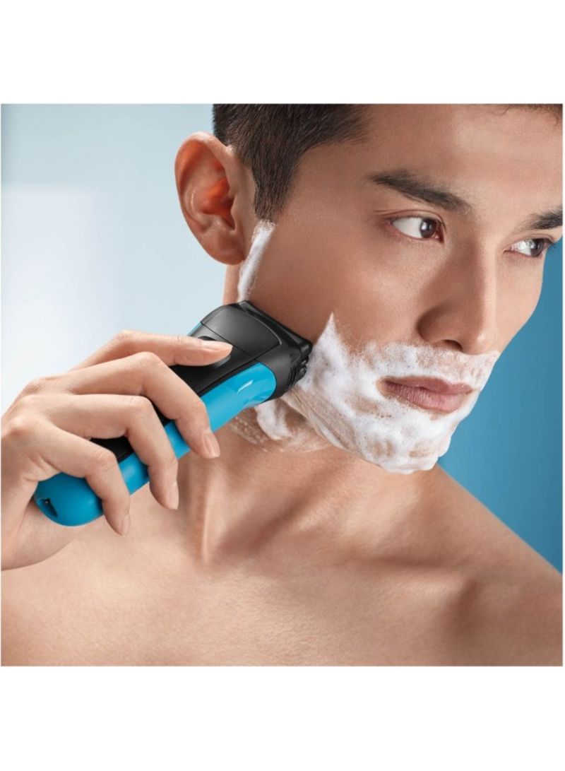 براون آلة حلاقة كهربائية قابلة لإعادة الشحن أسود/أزرق - Image 3