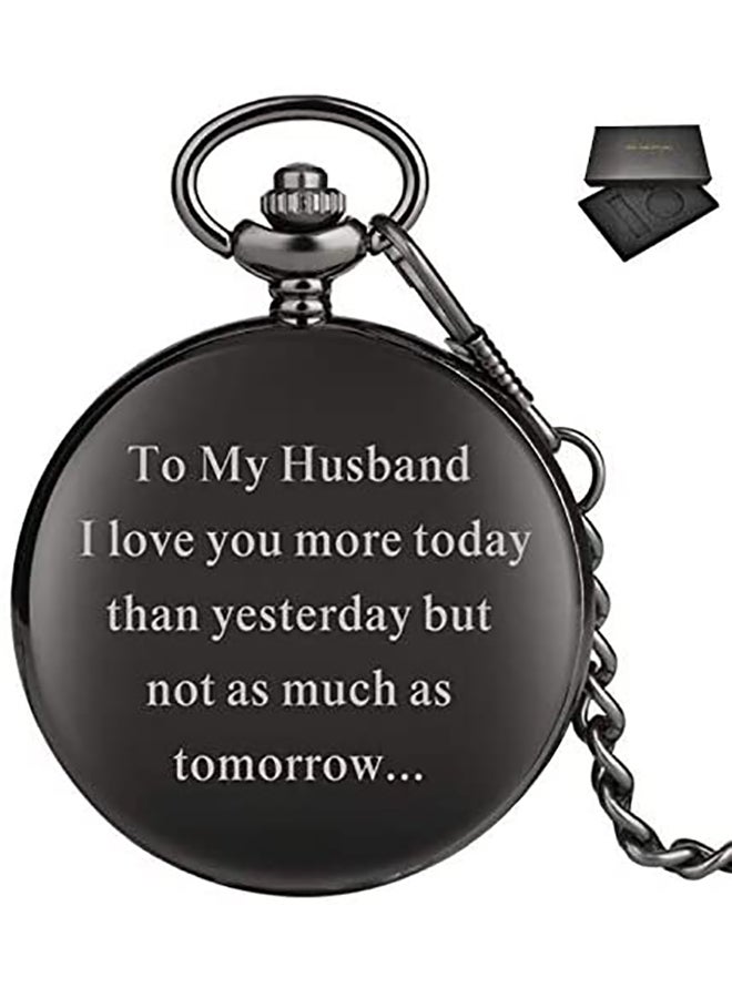 I LOVE YOU Quartz Pocket Watch Souvenir Gift For Husband  - Image 1