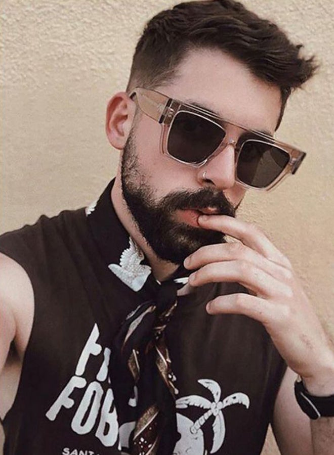 شاربدو نظارة شمس بعدسات مربعة مع حماية من الأشعة فوق البنفسجية للرجال - Image 5