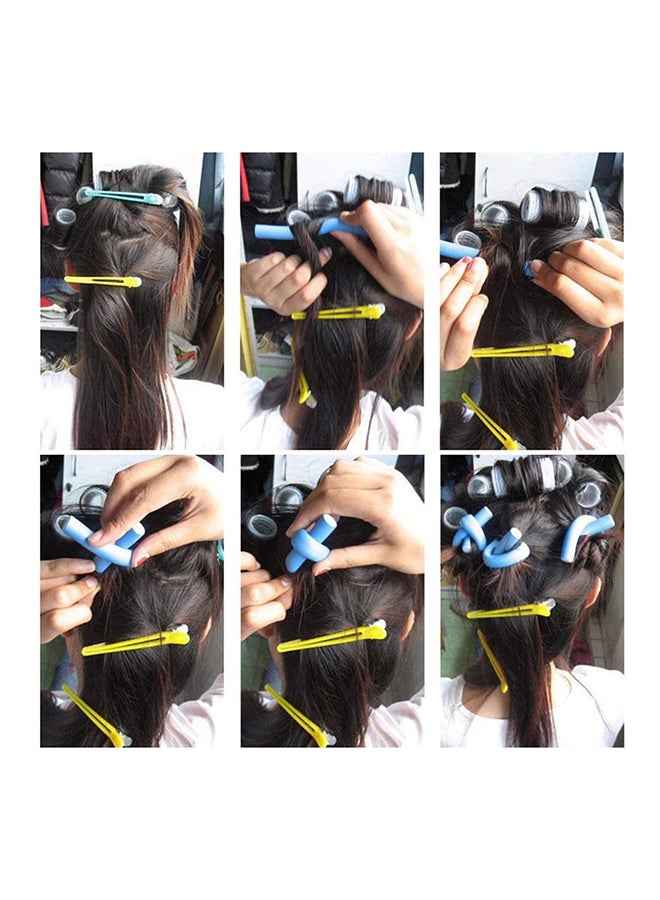 10 Piece Hair Flexible Roller Blue 25cm - Image 2