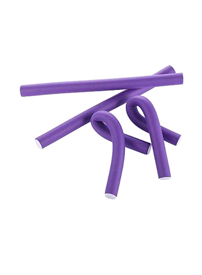 مجموعة لفافات شعر مرنة مكونة من 10 قطع أرجواني 25سم - Image 2