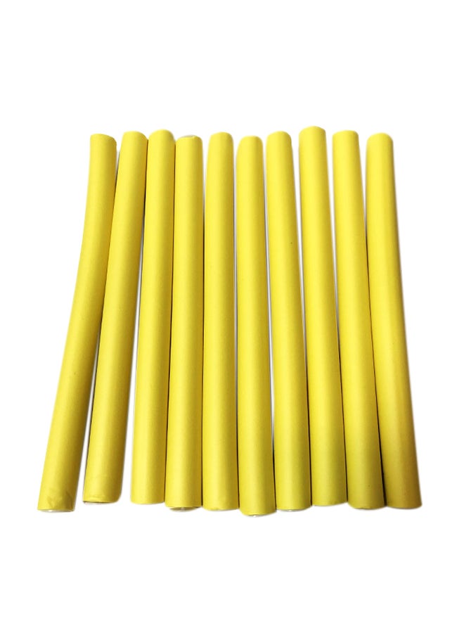 Generic 10 Piece Hair Flexible Roller Yellow 25cm  - Image 2