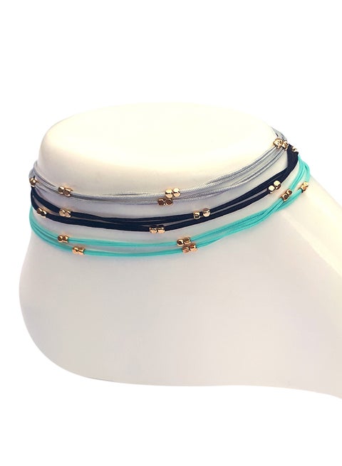 3-Piece Double Rounded Silk Thread Anklet/Triple Rounded Bracelet