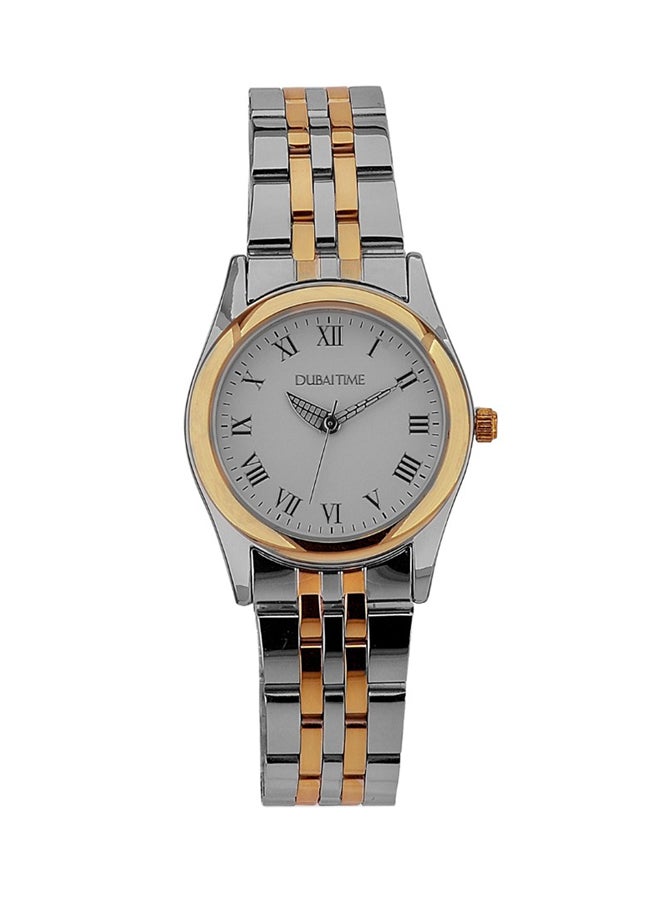Dubai Time - Women's Classic Analog Wrist Watch B2-FT0100010SVR - 28 mm - Silver/Gold - Image 1