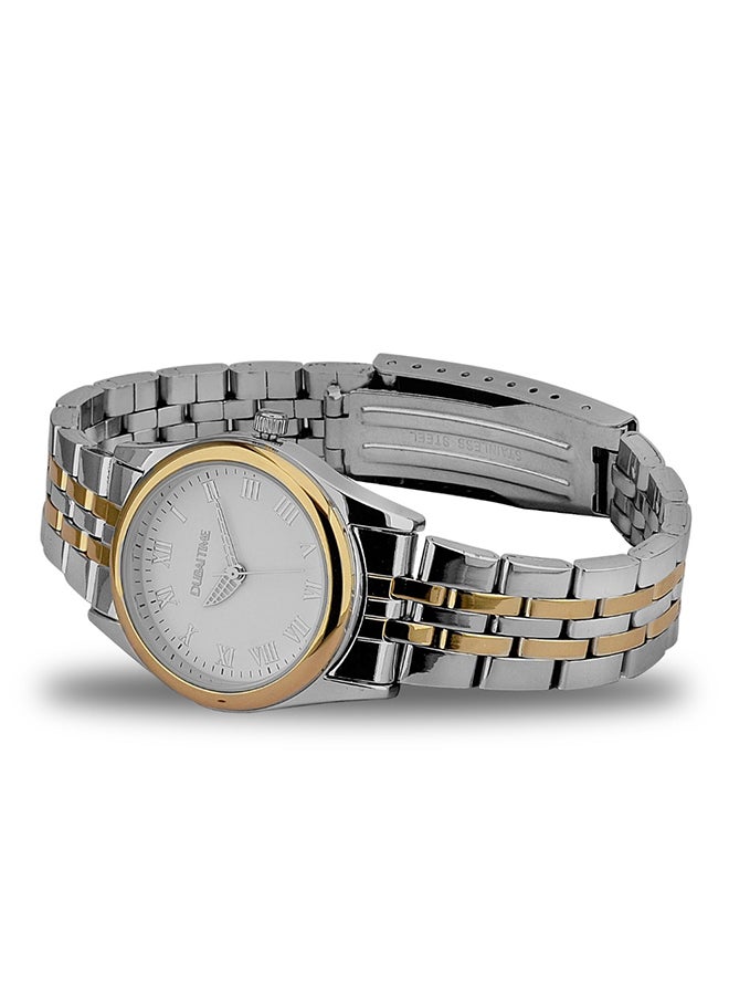 Dubai Time - Women's Classic Analog Wrist Watch B2-FT0100010SVR - 28 mm - Silver/Gold - Image 1