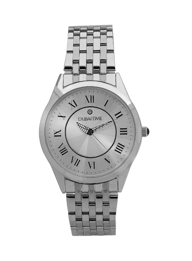 Dubai Time Men's Classic Analog Wrist Watch B2-FT0070007SV - 38 mm - Silver - Image 1