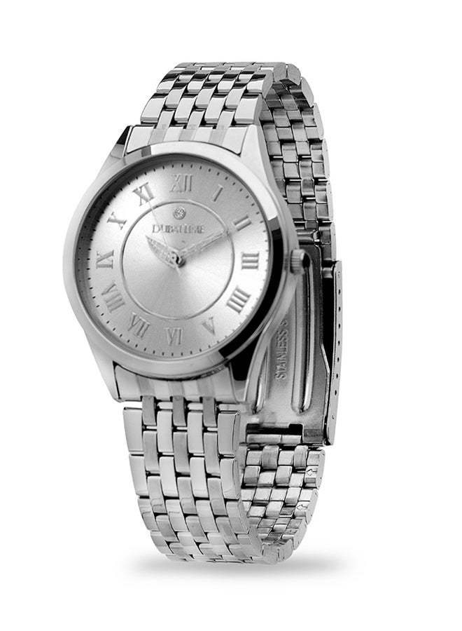 Dubai Time Men's Classic Analog Wrist Watch B2-FT0070007SV - 38 mm - Silver - Image 2