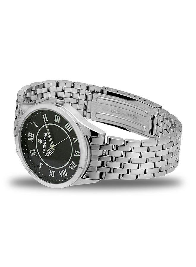 Dubai Time Men's Classic Analog Wrist Watch B2-FT0070007SVB - 38 mm - Silver - Image 3