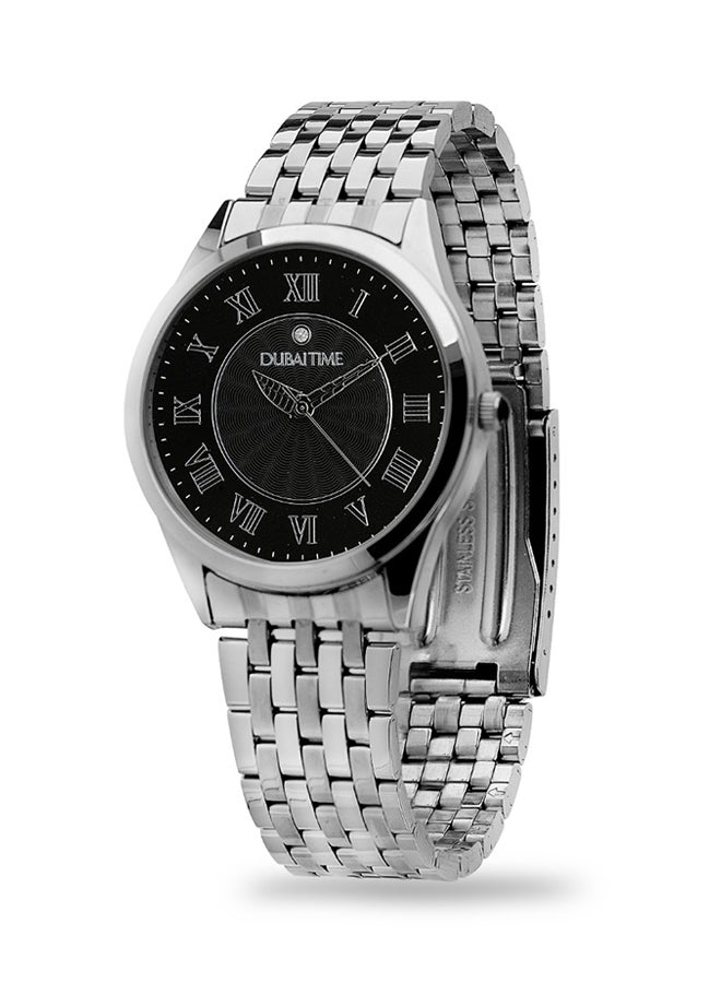 Dubai Time Men's Classic Analog Wrist Watch B2-FT0070007SVB - 38 mm - Silver - Image 2