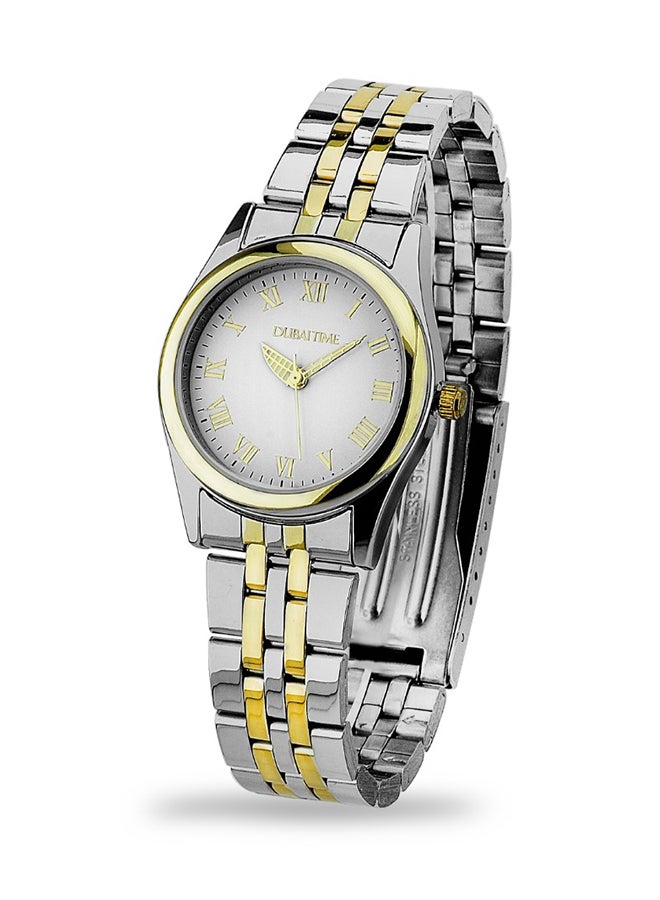 Dubai Time - Women's Classic Analog Wrist Watch B2-FT0100010SVG - 28 mm - Silver/Gold - Image 1