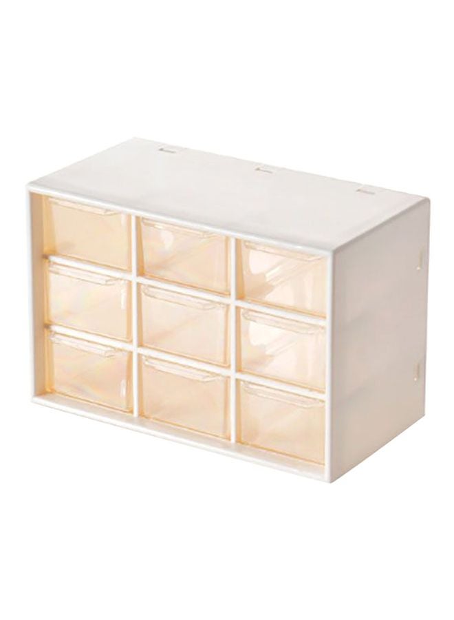 SAPU 9-Grids Organizer Box White/Beige 18x9.8x12cm  - Image 1