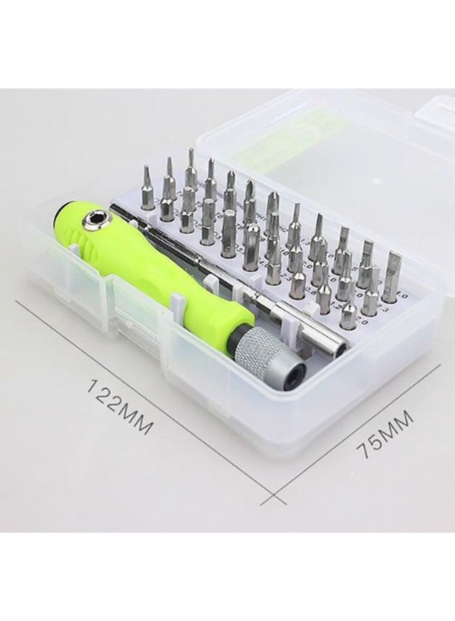 SAPU 32-In-1 Multi-Functional Screwdriver Set Green/Silver/Clear 12.5x7.5x3.2cm - Image 5