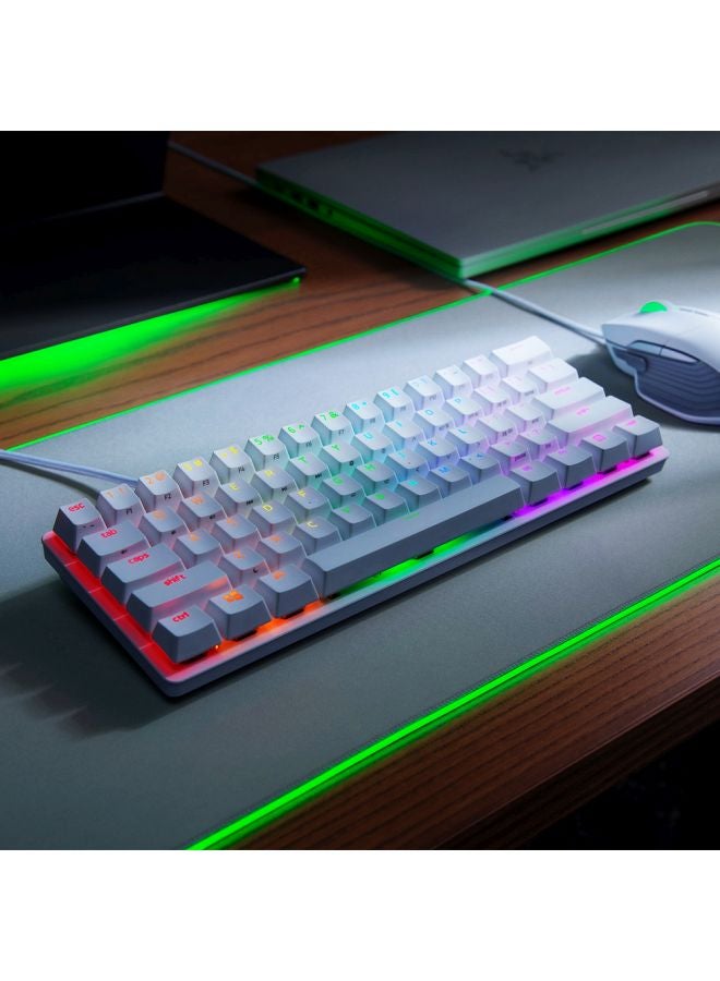 Razer Huntsman Mini Linear Optical Switches(Red), 60% Gaming Keyboard, Chroma Rgb Lighting, Pbt Keycaps, Onboard Memory - Mercury White White - Image 3