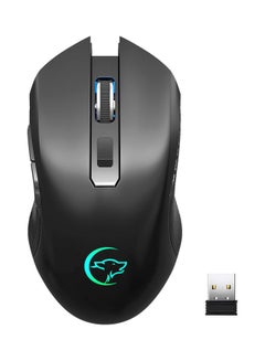 YWYT Wireless Mouse Rechargeable Mute Mouse Black  - Image 1
