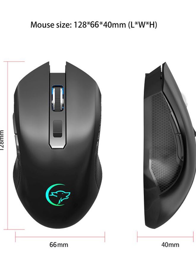 YWYT Wireless Mouse Rechargeable Mute Mouse Black - Image 5