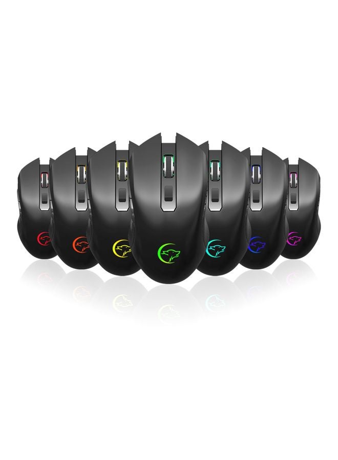 YWYT Wireless Mouse Rechargeable Mute Mouse Black - Image 4