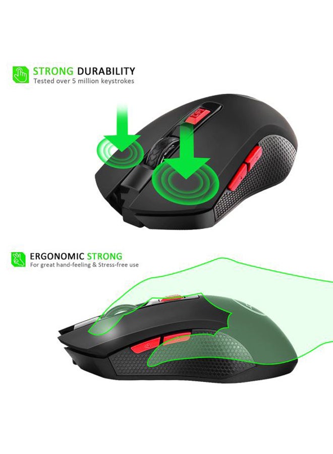 YWYT - Wireless Gaming Mouse Black/Red - Image 1