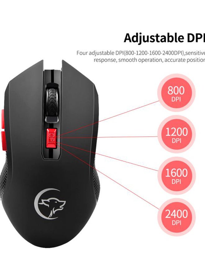 YWYT - Wireless Gaming Mouse Black/Red - Image 1