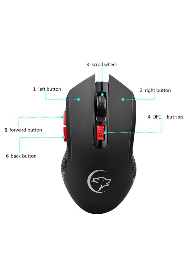 YWYT - Wireless Gaming Mouse Black/Red - Image 1