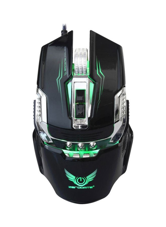ZERODATE X900 Wired Gaming Mouse With LED Black/Green/Yellow - Image 1