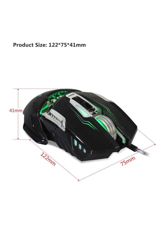 ZERODATE X900 Wired Gaming Mouse With LED Black/Green/Yellow - Image 2