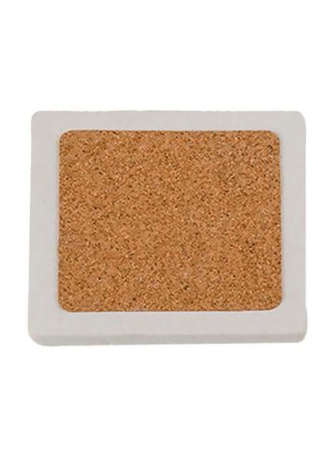 Pomegranate Printed Limbra Natural Stone Coaster Red/White/Black 10x10cm