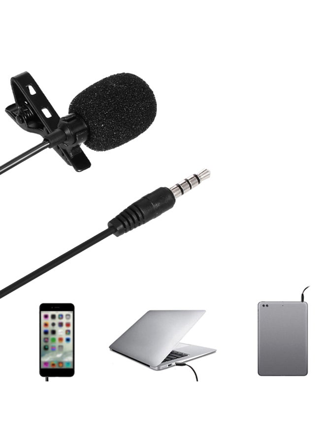 Omni Directional Microphone With Tie-Clip Black/Silver - Image 2