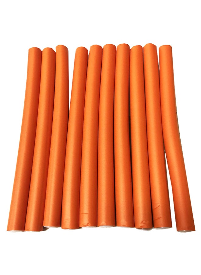Generic 10 Piece Hair Flexible Roller Orange 25cm  - Image 1