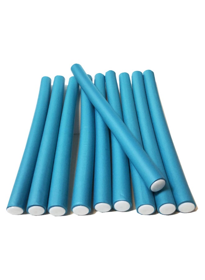 10 Piece Hair Flexible Roller Blue 25cm - Image 1