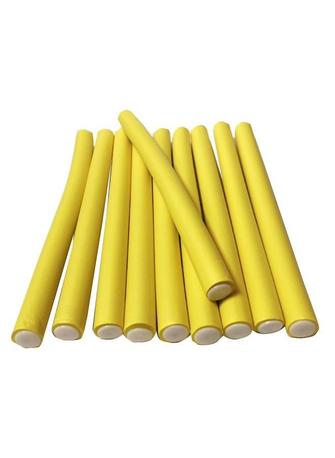 Generic 10 Piece Hair Flexible Roller Yellow 25cm  - Image 1