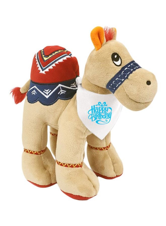 Caravaan Camel Plush Toy With Happy Birthday Printed Bandana 25x22x10cm - Image 1