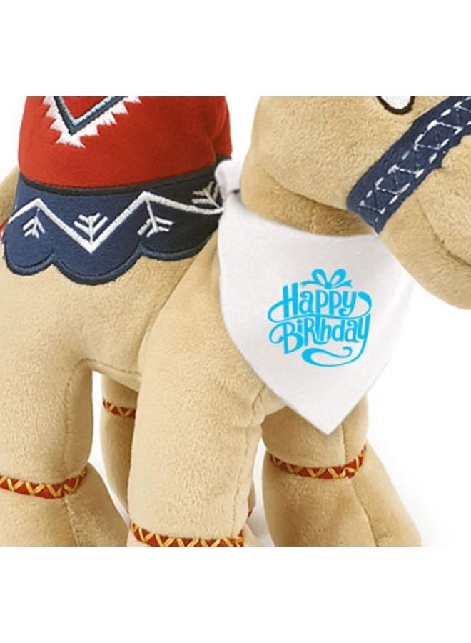 Caravaan Camel Plush Toy With Happy Birthday Printed Bandana 18x15x8cm - Image 2