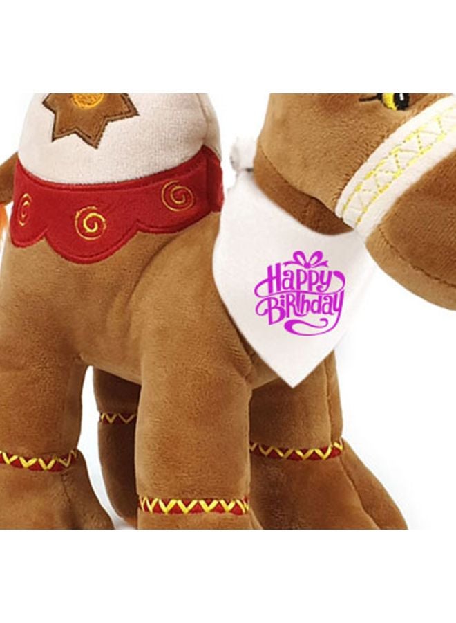 Caravaan Camel Plush Toy With Happy Birthday Printed Bandana 25x22x10cm  - Image 2