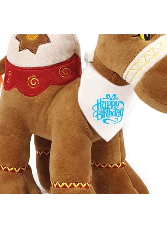 Caravaan - Camel Plush Toy With Happy Birthday Printed Bandana 18x15x8cm - Image 1