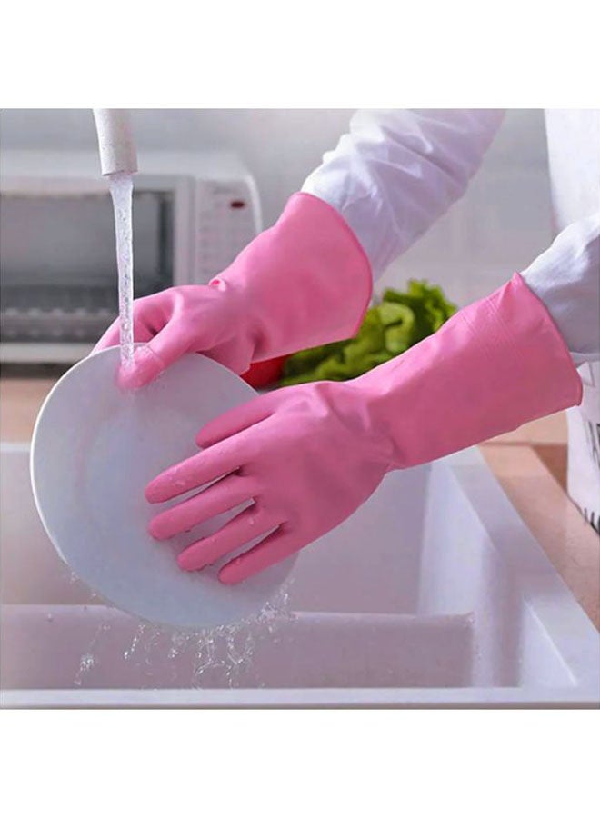 SAPU Pair Of Multifunctional Cleaning Gloves Pink M  - Image 2