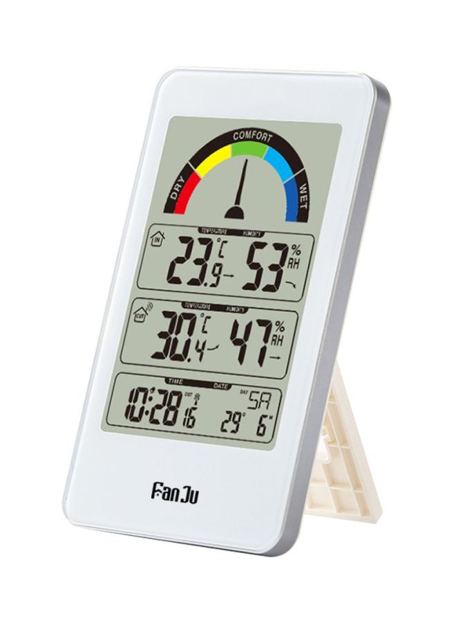 فان جو - مسجل حرارة ورطوبة رقمي مع جهاز استشعار لاسلكي أبيض Digital Hygro Thermograph (2x8x13.5 cm), Sensor (9x2.3x4 cm) - Image 1