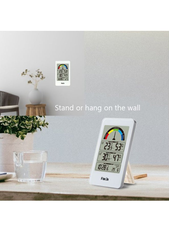 فان جو - مسجل حرارة ورطوبة رقمي مع جهاز استشعار لاسلكي أبيض Digital Hygro Thermograph (2x8x13.5 cm), Sensor (9x2.3x4 cm) - Image 1